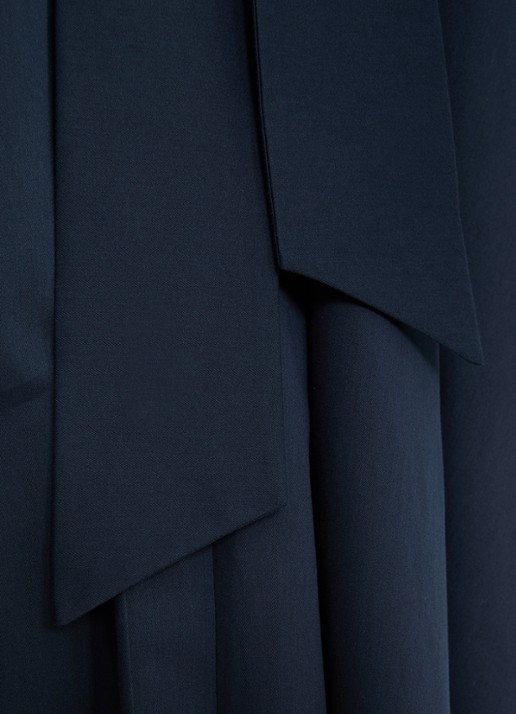 Reiss Petite Simone maxi rok met split - detail 3 donkerblauw