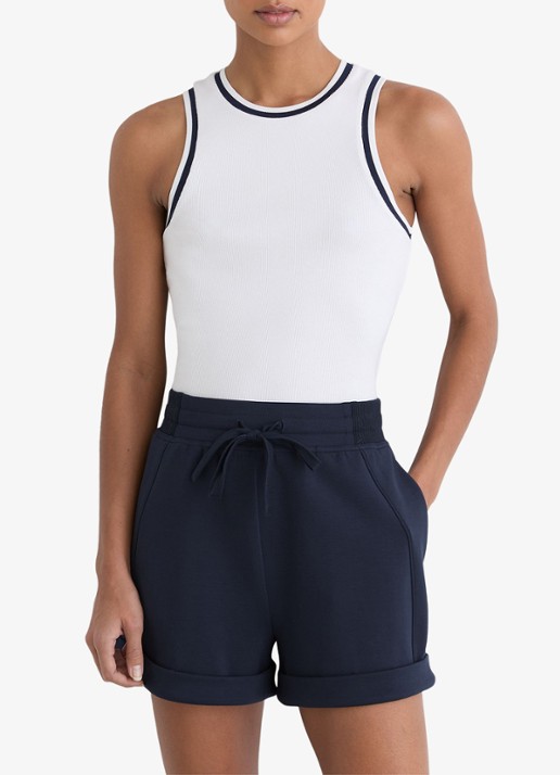 Reiss Phoebe high waist korte joggingbroek met streekzakken