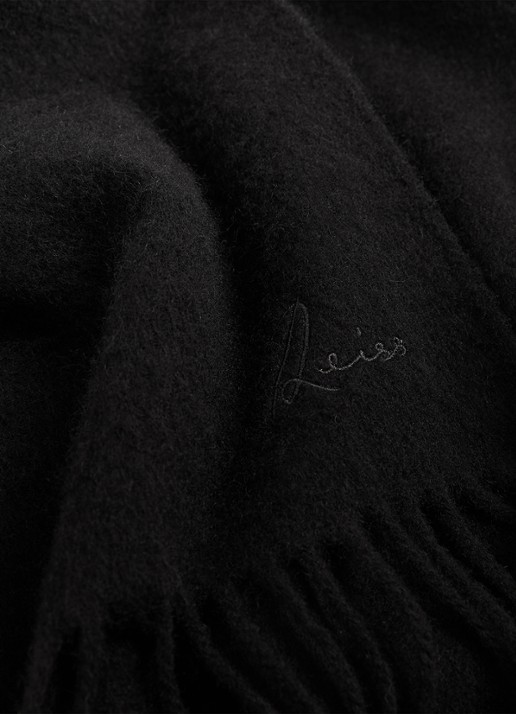 Reiss Picton sjaal in kasjmierblend 180 x 31 cm - detail 4 black / zwart