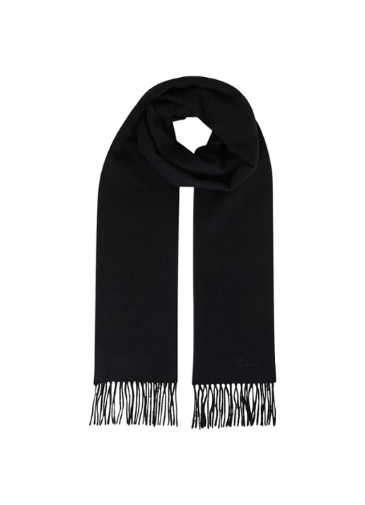 Reiss Picton sjaal in kasjmierblend 180 x 31 cm - voorkant black / zwart