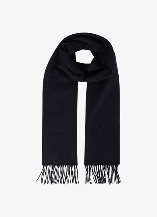 Reiss Picton sjaal in kasjmierblend 180 x 31 cm - detail navy / blauw