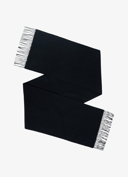 Reiss Picton sjaal in kasjmierblend 180 x 31 cm - voorkant 3 navy / blauw