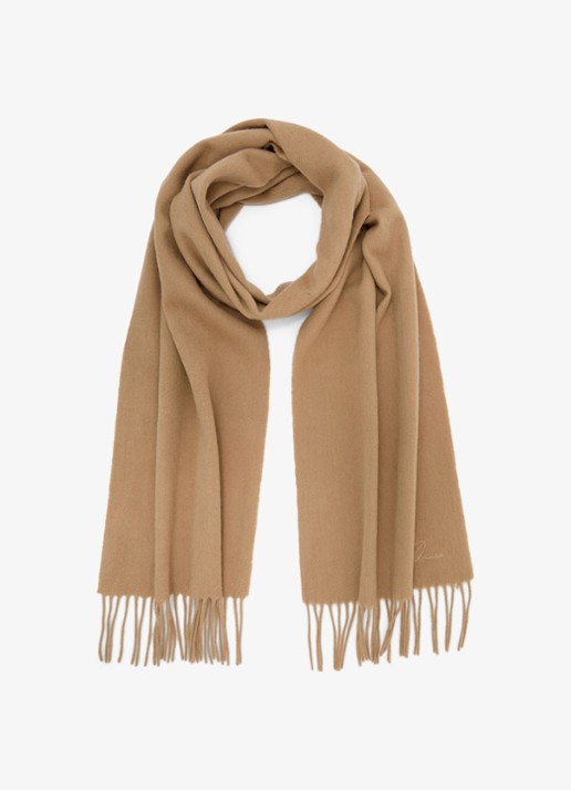 Reiss Picton sjaal in kasjmierblend 180 x 31 cm - detail camel