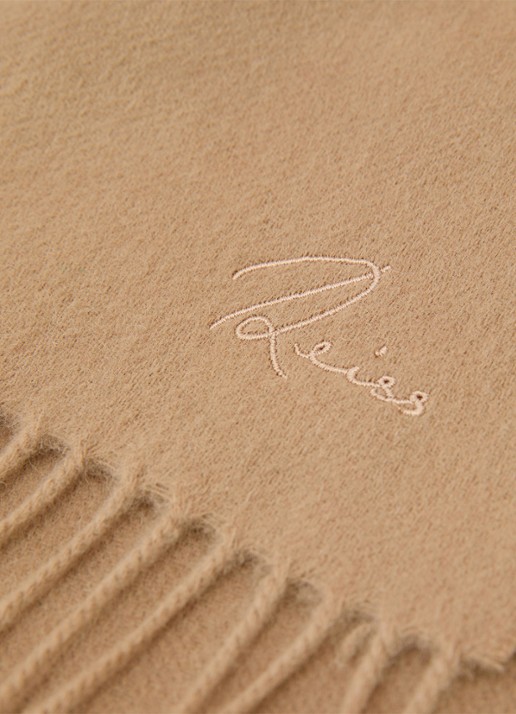 Reiss Picton sjaal in kasjmierblend 180 x 31 cm - detail 3 camel
