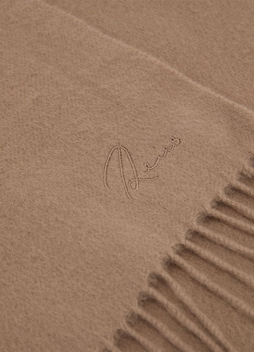 Reiss Picton sjaal van wol en kasjmier - detail 3 camel