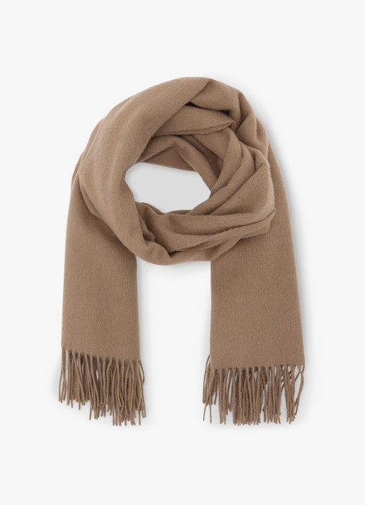Reiss Picton sjaal van wol en kasjmier - voorkant 5 camel