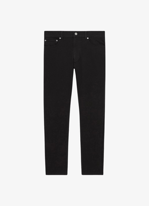 Reiss Picton slim fit jeans met steekzakken - voorkant zwart