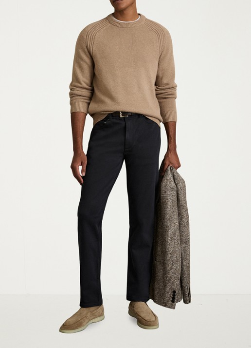 Reiss Picton slim fit jeans met steekzakken - voorkant 3 donkerblauw