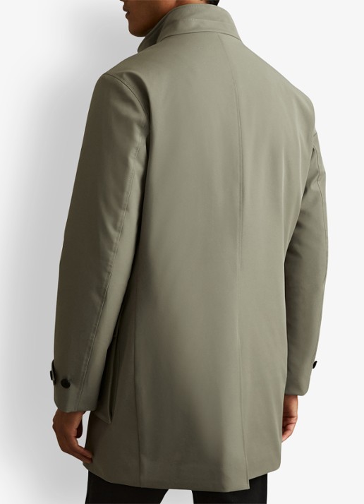 Reiss Player gewatteerde parka met klepzakken - achterkant 4 lindegroen