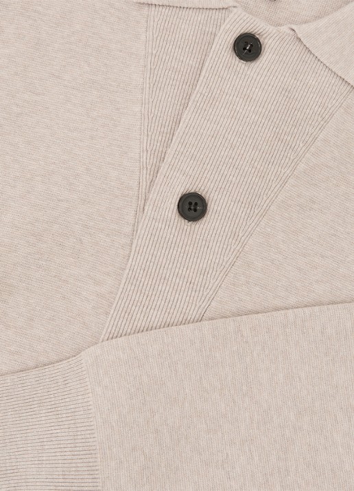 Reiss Plaza fijngebreid vest met opgestikte zakken  - detail 4 beige