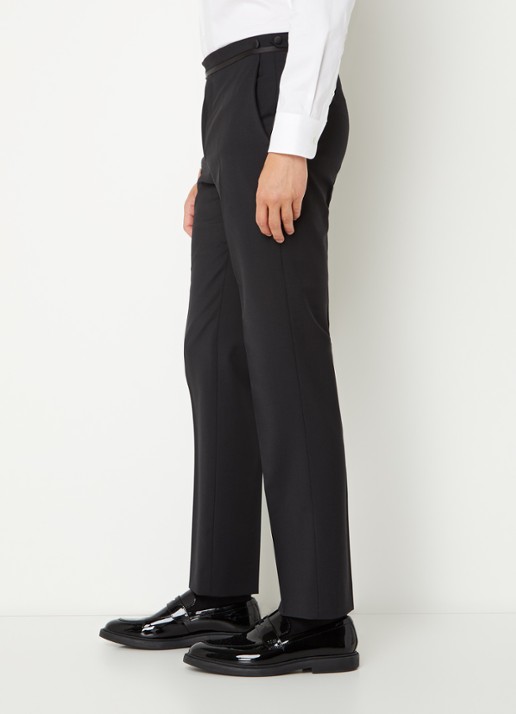 Reiss Poker slim fit pantalon met steekzakken - detail 5 zwart