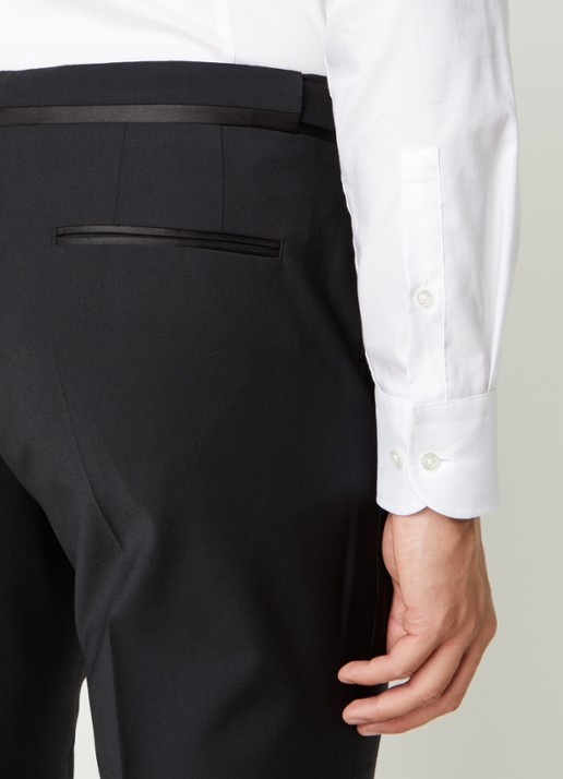 Reiss Poker slim fit pantalon met steekzakken - detail 6 zwart