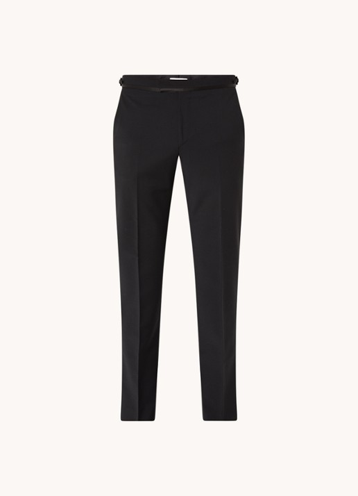 Reiss Poker slim fit pantalon met steekzakken - voorkant 2 zwart