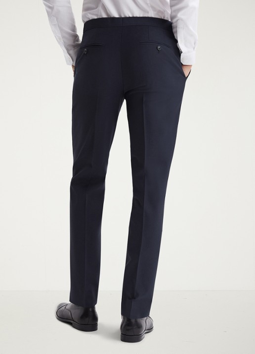 Reiss Poker slim fit pantalon met steekzakken - achterkant 5 donkerblauw