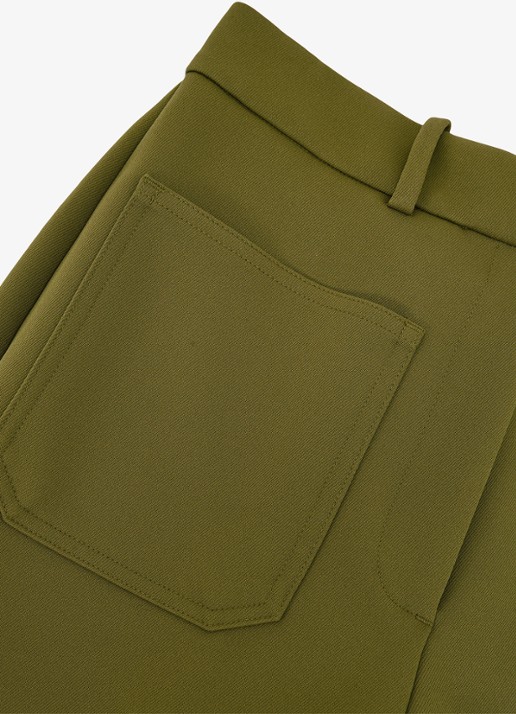 Reiss Priya high waist flared pantalon met steekzakken - detail 3 groen
