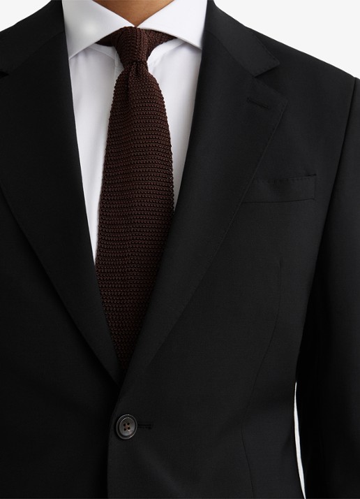 Reiss Promise slim fit colbert in wolblend - detail 3 zwart
