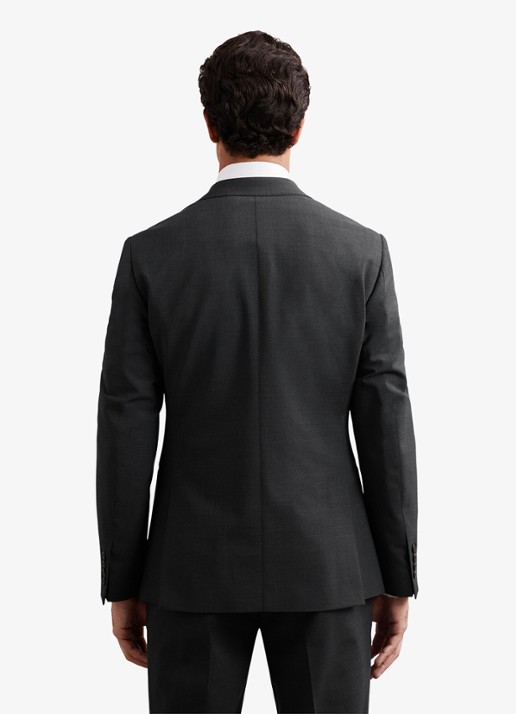 Reiss Promise slim fit colbert in wolblend - achterkant 7 grijs