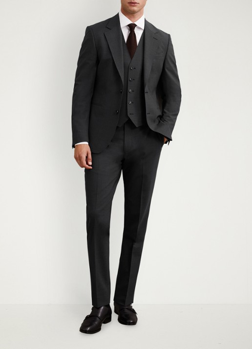 Reiss Promise slim fit colbert in wolblend - detail 2 grijs