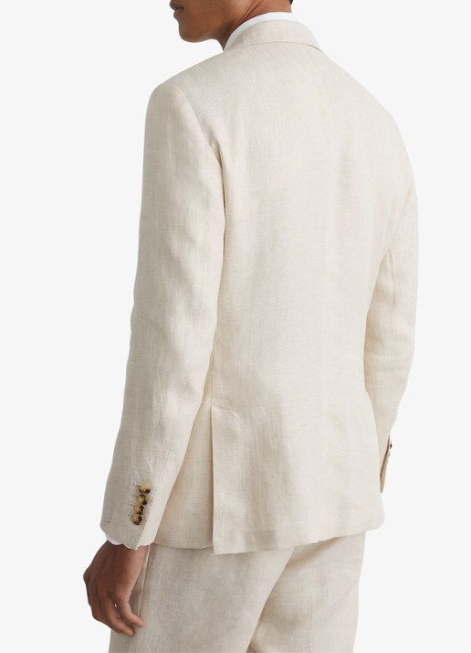 Reiss Regular fit colbert met steekzakken - achterkant 8 stone / beige