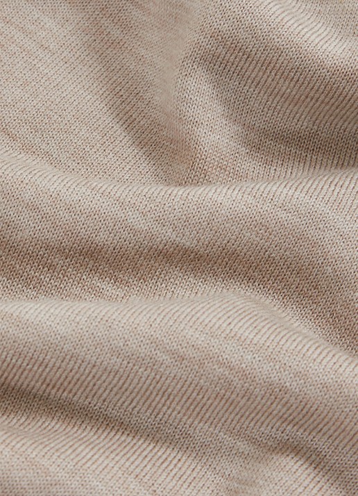 Reiss Regular fit fijngebreide polo van wol - detail 5 khaki