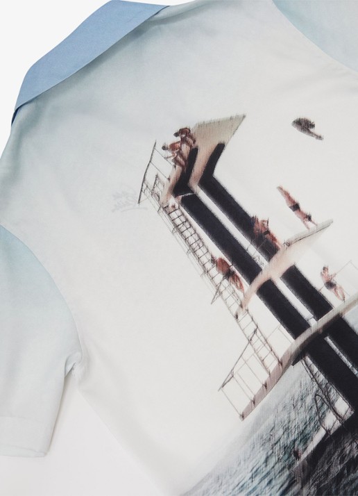 Reiss Regular fit overhemd met print - detail 5 lichtblauw