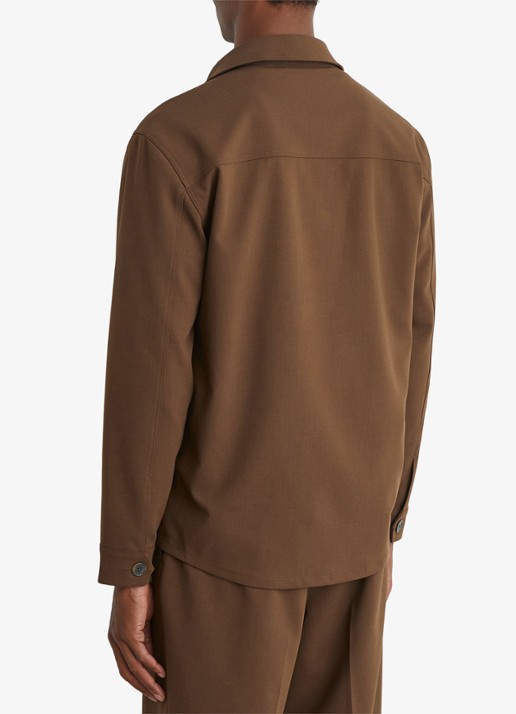 Reiss Regular fit overshirt met borstzak - achterkant 6 bruin