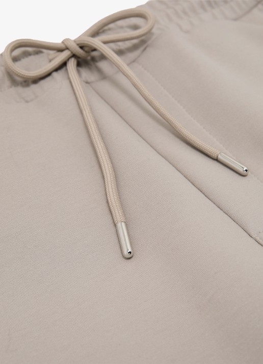 Reiss Reid straight fit korte broek met steekzakken - detail 4 stone / beige