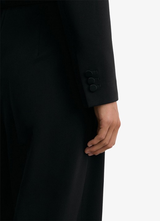 Reiss Remi wide leg blazer jumpsuit - detail 5 black / zwart