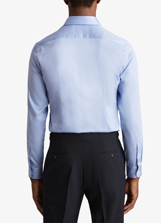 Reiss Remote slim fit overhemd met cut-away kraag - achterkant 3 lichtblauw