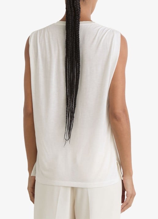 Reiss Renita top in zijdeblend - achterkant 6 wit