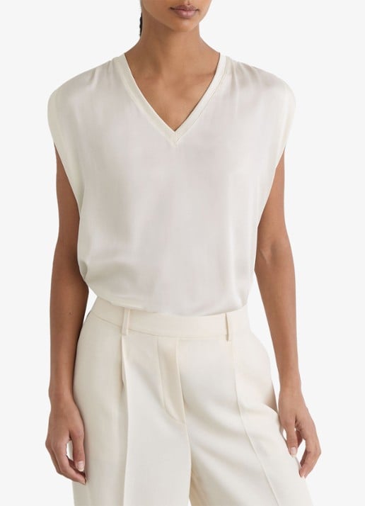 Reiss Renita top in zijdeblend