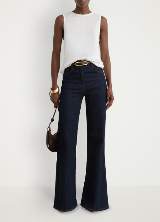 Reiss Rian top met ronde hals - voorkant 3 wit