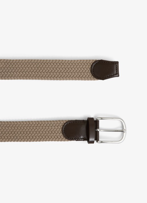 Reiss Riem met leren detail - detail 3 stone / beige