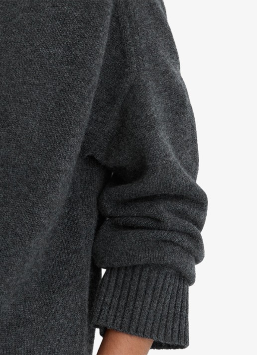 Reiss RILEY fijngebreide trui in kasjmierblend  - detail 2 grijs