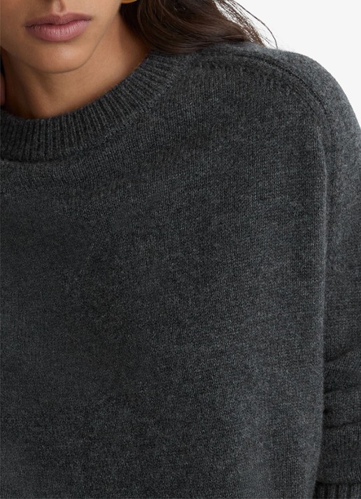 Reiss RILEY fijngebreide trui in kasjmierblend  - detail 3 grijs