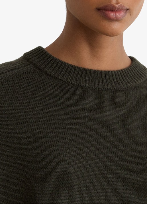 Reiss RILEY fijngebreide trui in kasjmierblend  - detail 5 khaki
