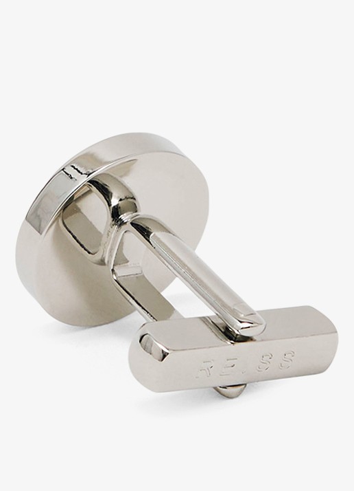 Reiss Ripley manchetknopen met logo - detail 2 zilver