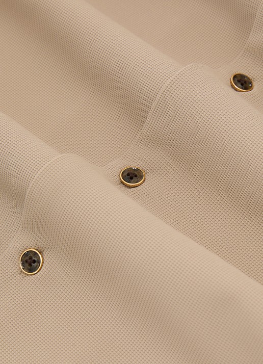 Reiss River regular fit overhemd met structuur - detail 3 beige
