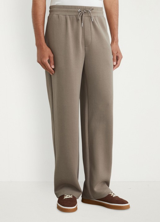 Reiss Rivo straight fit joggingbroek met steekzakken - detail 3 donkerbeige