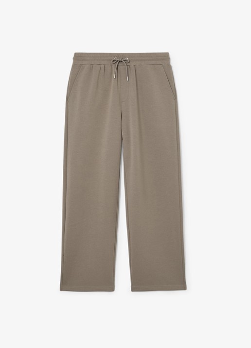Reiss Rivo straight fit joggingbroek met steekzakken - voorkant donkerbeige