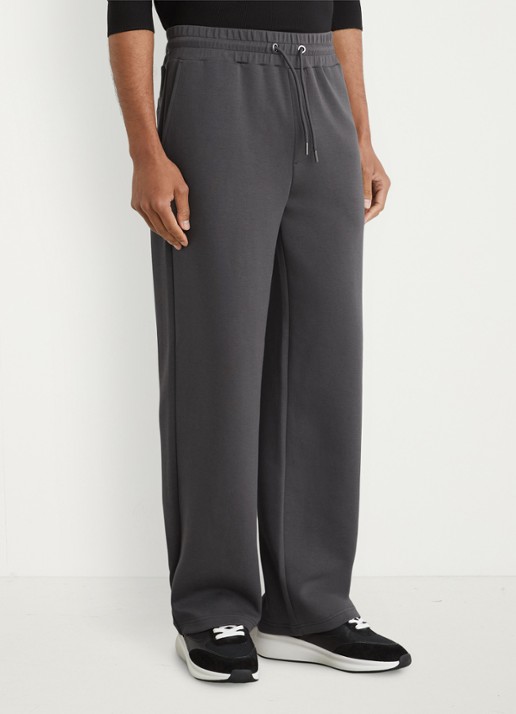 Reiss Rivo straight fit joggingbroek met steekzakken - detail 3 donkergrijs