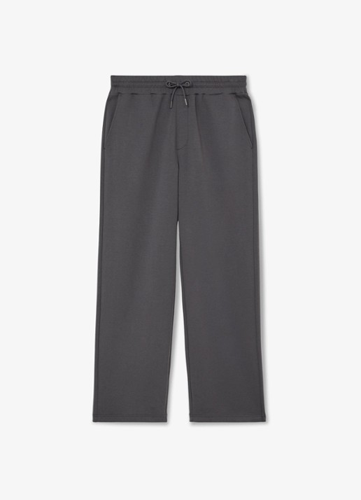 Reiss Rivo straight fit joggingbroek met steekzakken - voorkant donkergrijs