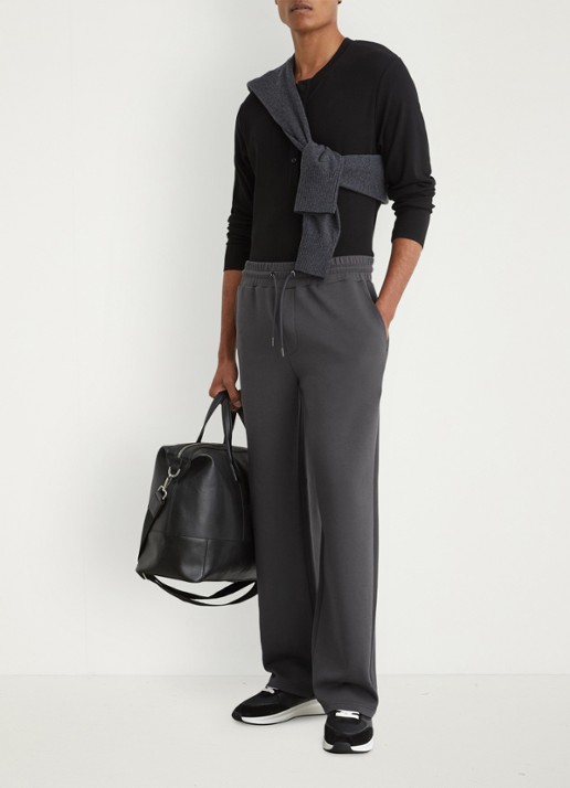 Reiss Rivo straight fit joggingbroek met steekzakken - voorkant 2 donkergrijs