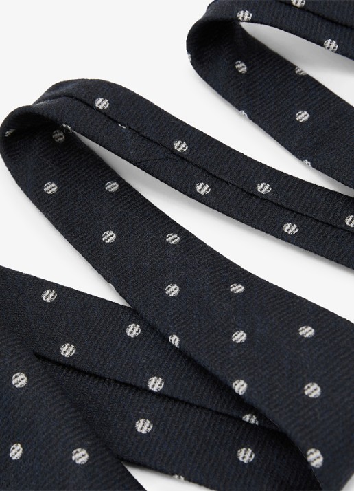 Reiss Rocco stropdas in wolblend - detail 3 navy / blauw