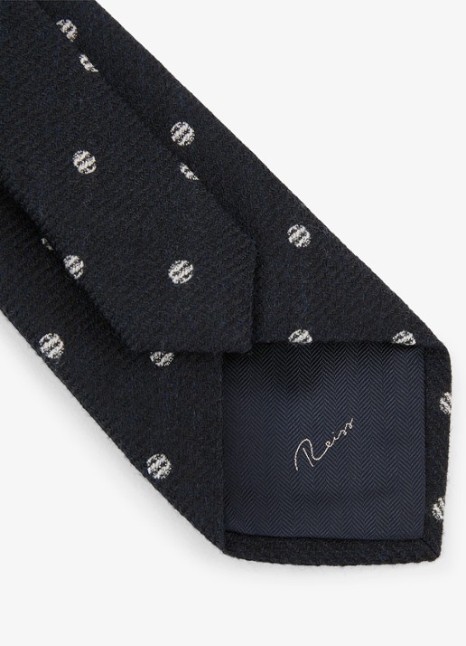 Reiss Rocco stropdas in wolblend - detail 4 navy / blauw