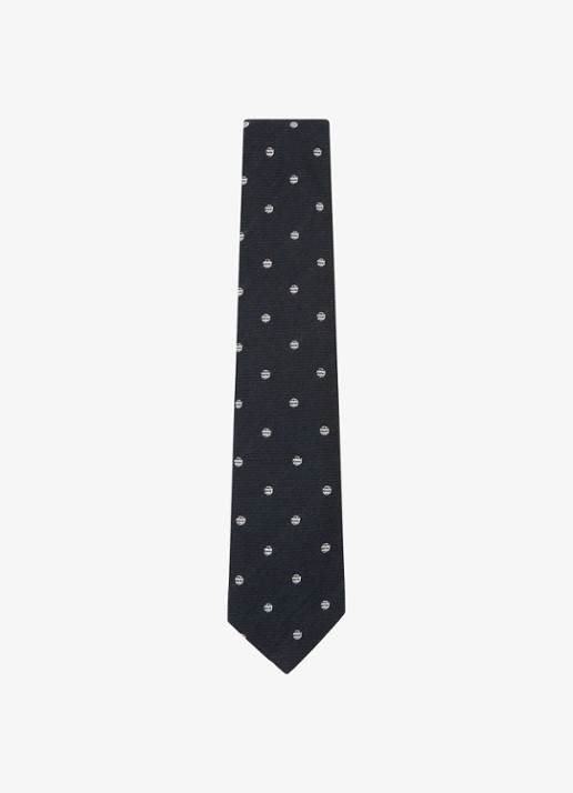 Reiss Rocco stropdas in wolblend - voorkant navy / blauw