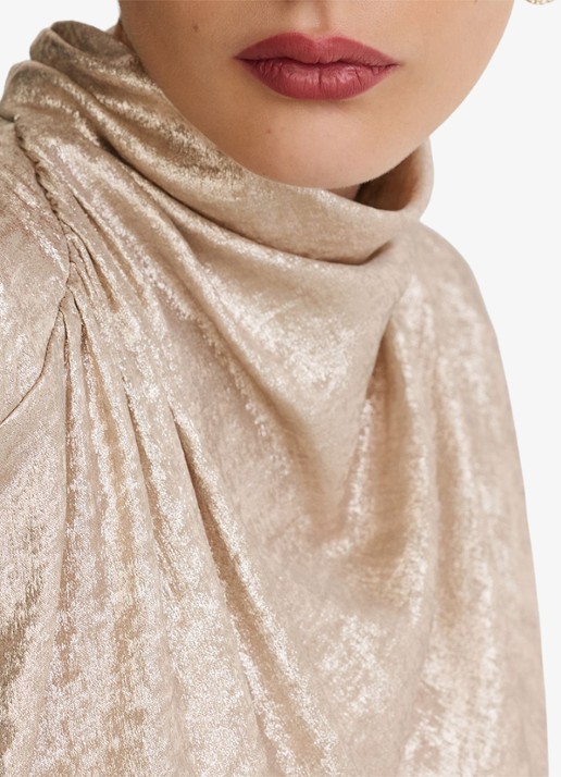Reiss Romee mouwloze top met drapering  - detail 3 goud