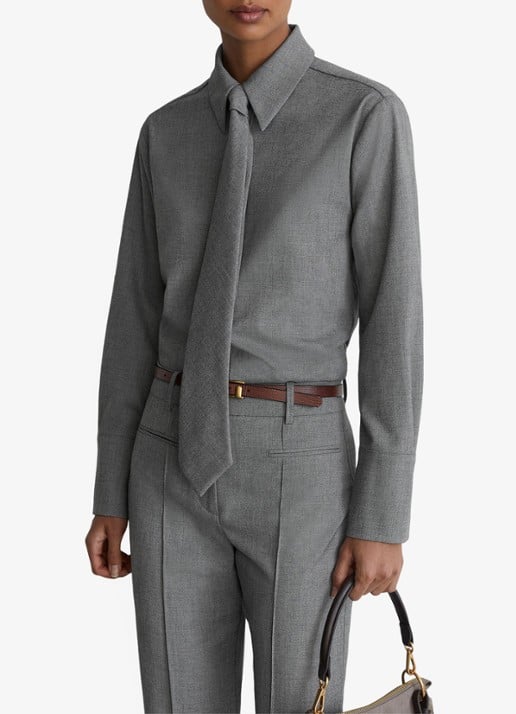 Reiss Rosaria blouse met afneembare stropdas