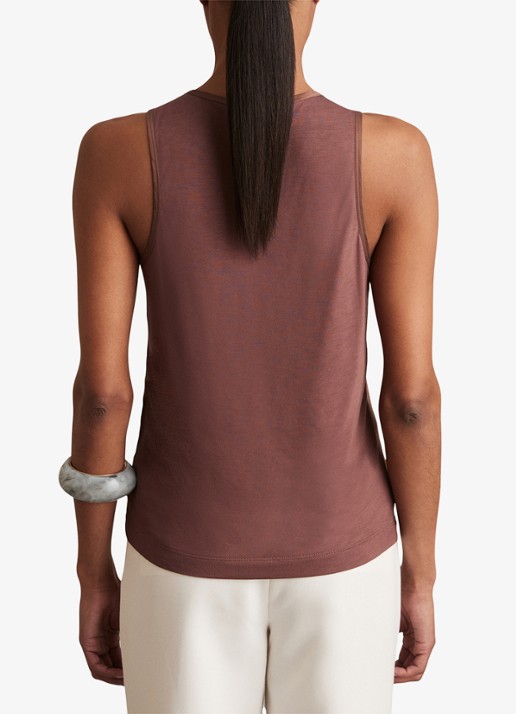 Reiss Ruby top van zijde - achterkant 5 taupe