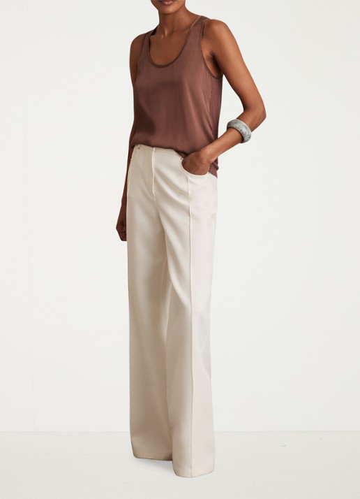 Reiss Ruby top van zijde - voorkant 4 taupe
